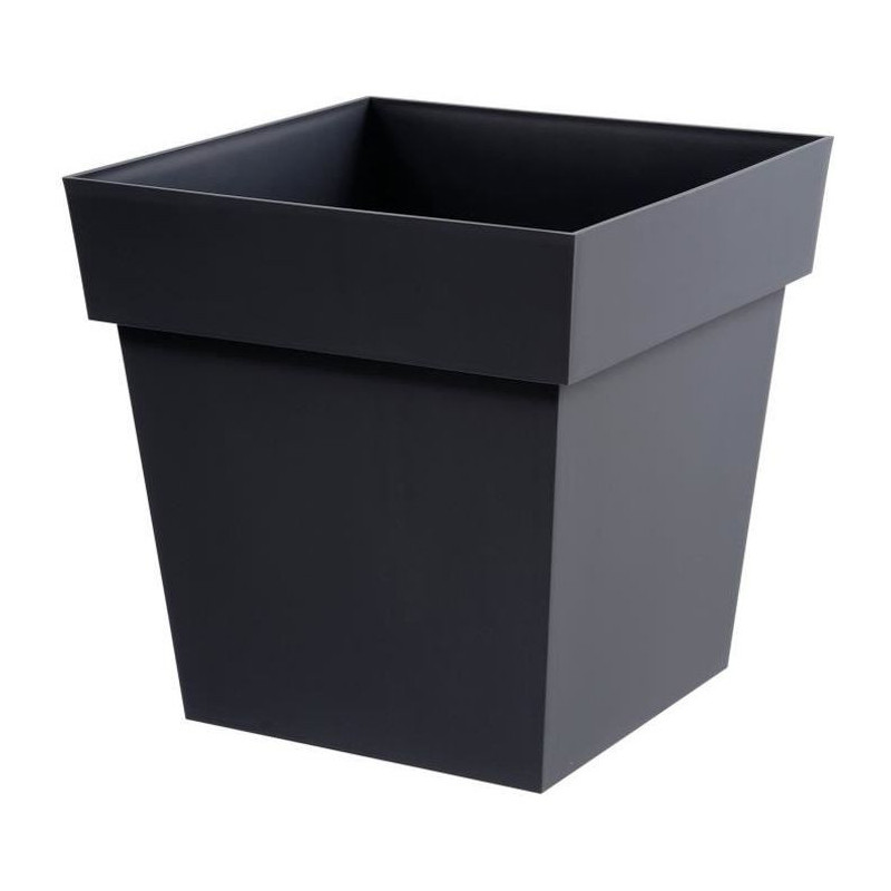 EDA Tuscan square flower pot - 39 x 39 x H 39 cm - 38 l - Anthracite g
