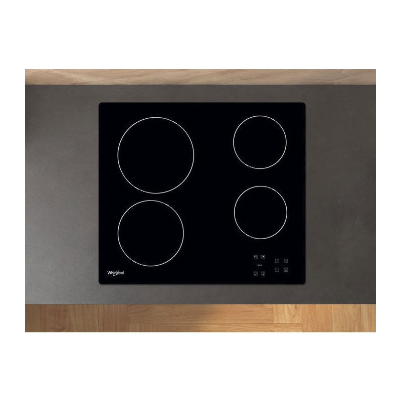 Plaque de cuisson Vitrocéramique WHIRLPOOL AKT8090NE - 4 zones - 6200