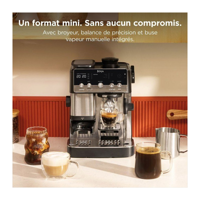Machine a café compacte 2 en 1 NINJA Luxe - ES301EU - BaristaAssist,