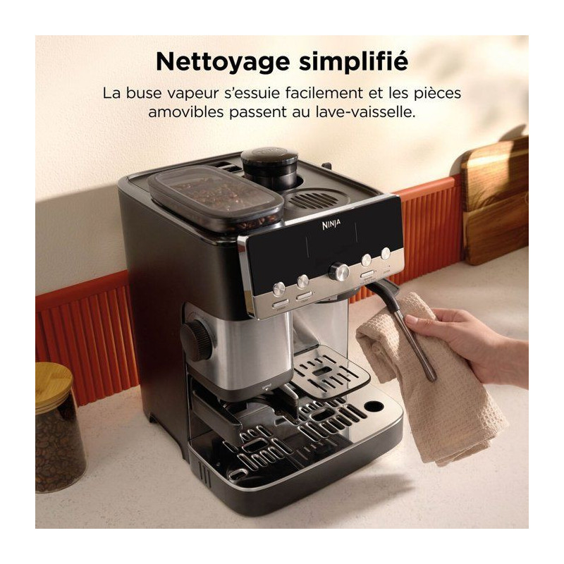 Machine a café compacte 2 en 1 NINJA Luxe - ES301EU - BaristaAssist,