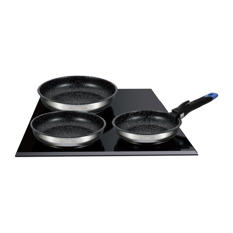 Set de 3 poeles - ARTHUR MARTIN - AM2196 - Ø20-24-26 cm - Acier inoxy