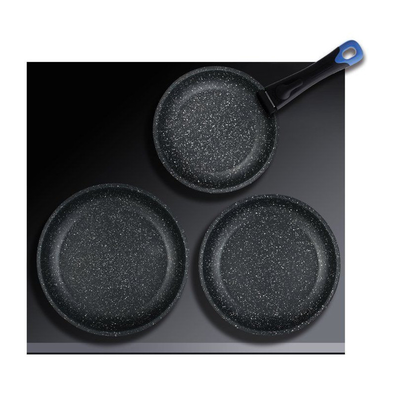 Set de 3 poeles - ARTHUR MARTIN - AM2196 - Ø20-24-26 cm - Acier inoxy
