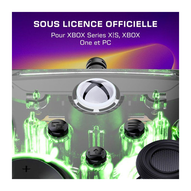 Manette de jeu - Xbox - Afterglow - Filaire - Transparente - Compatibl