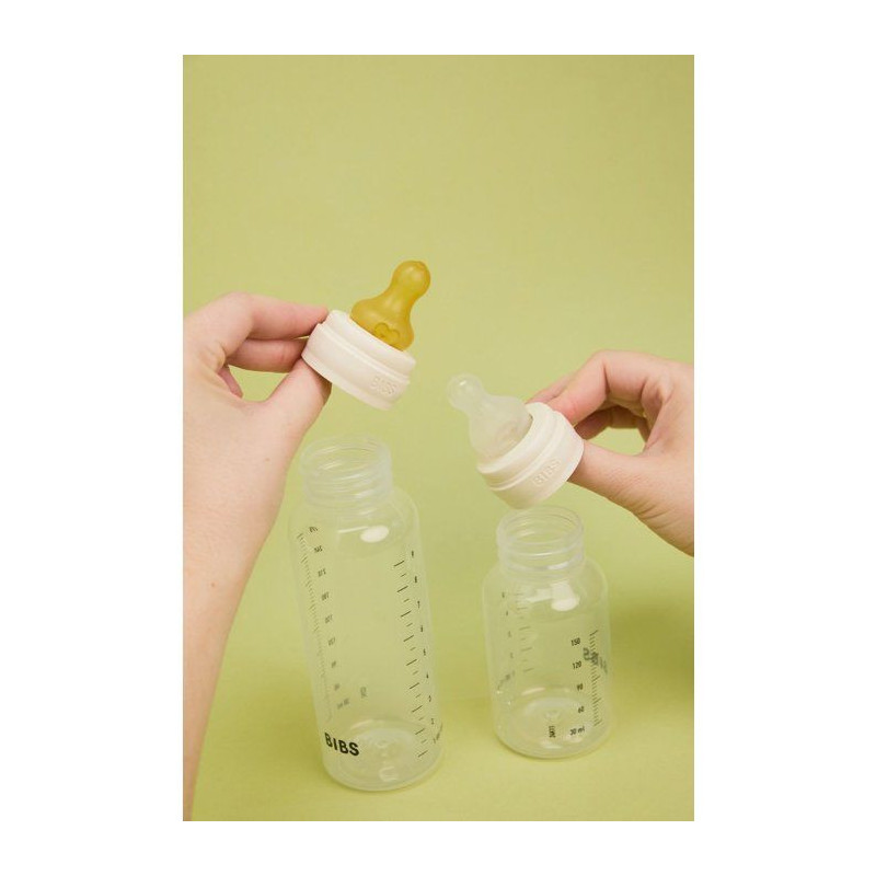 Biberon bébé - BIBS - Embout rond - Caoutchouc naturel - 270 ml - D