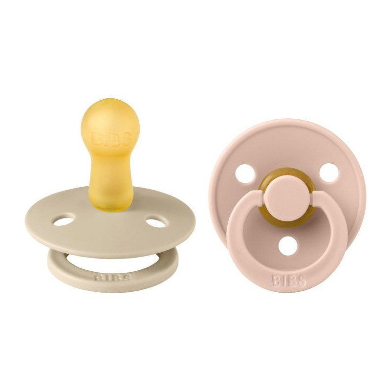 Sucette bébé - BIBS - Colour - Embout rond - Pack de 2 - Caoutchouc