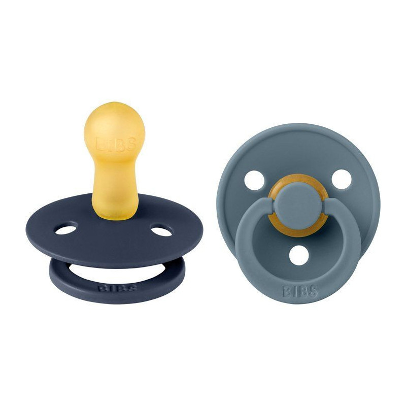 Sucette bébé - BIBS - Colour - Embout rond - Pack de 2 - Caoutchouc