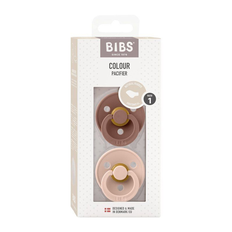 Sucette bébé - BIBS - Colour - Embout anatomique - Pack de 2 - Caout