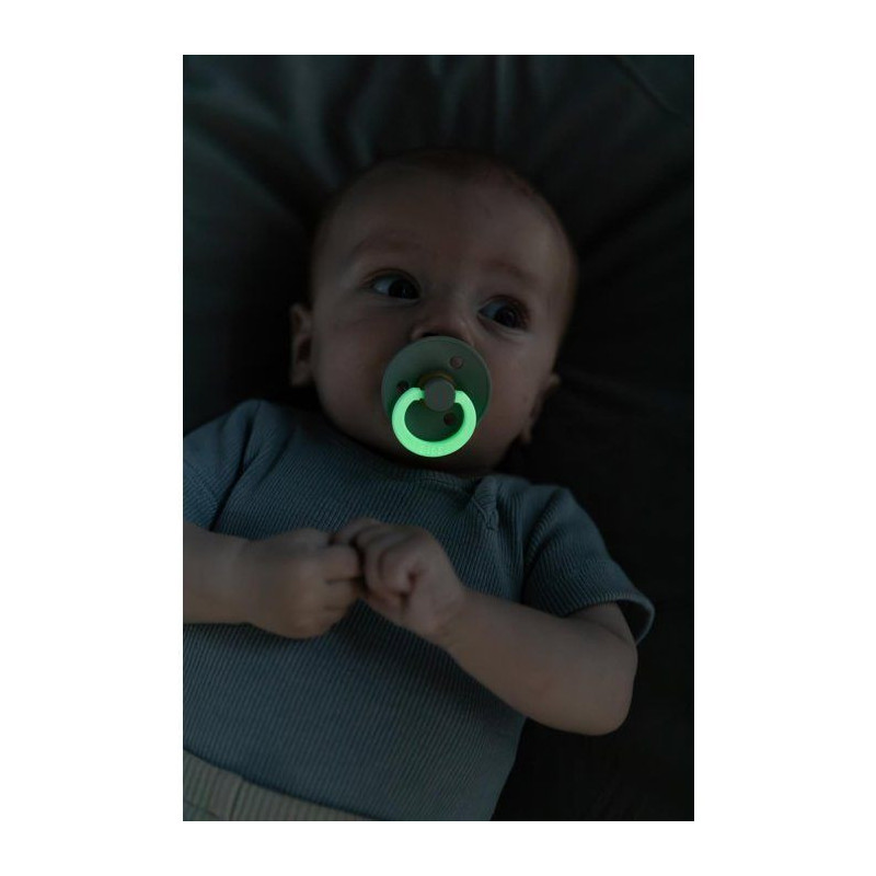 Sucette bébé - BIBS Colour - Anatomique - T2 - Phosphorescente - Cao