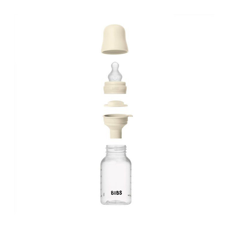 Biberon bébé - BIBS - Embout rond - Silicone - 150 ml - Débit moyen