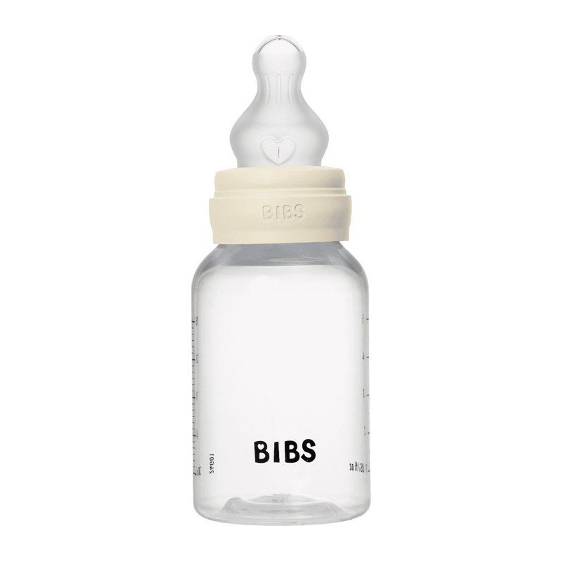 Biberon bébé - BIBS - Embout rond - Silicone - 150 ml - Débit moyen