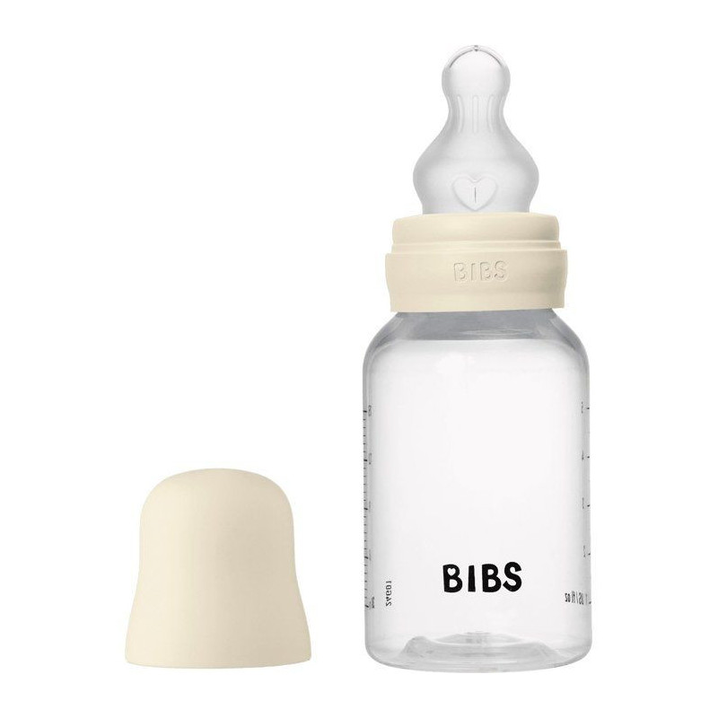 Biberon bébé - BIBS - Embout rond - Silicone - 150 ml - Débit moyen