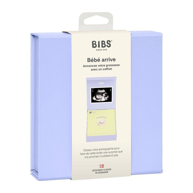 Coffret souvenir bébé - BIBS “Bébé est en route” - T1 - Ivory