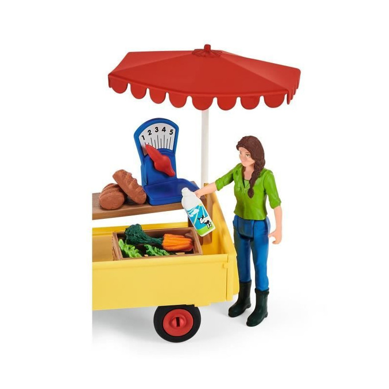 Étal mobile de la ferme, jeu de ferme avec figurines de fermiers, che