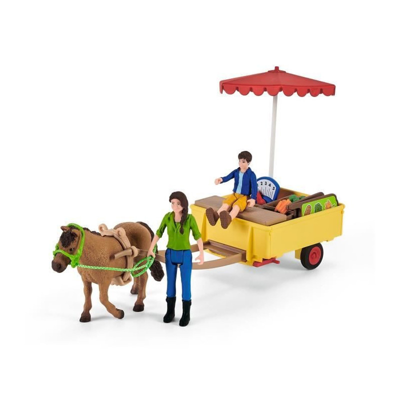 Étal mobile de la ferme, jeu de ferme avec figurines de fermiers, che