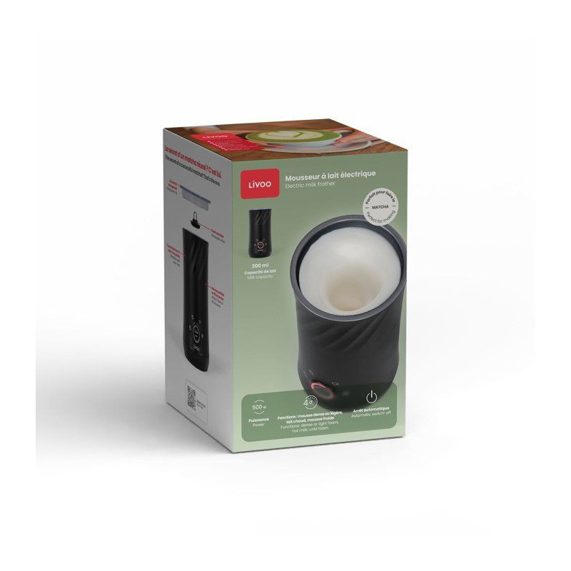 Mousseur à lait électrique - LIVOO - DOD226N - 500 W - Capacité 300
