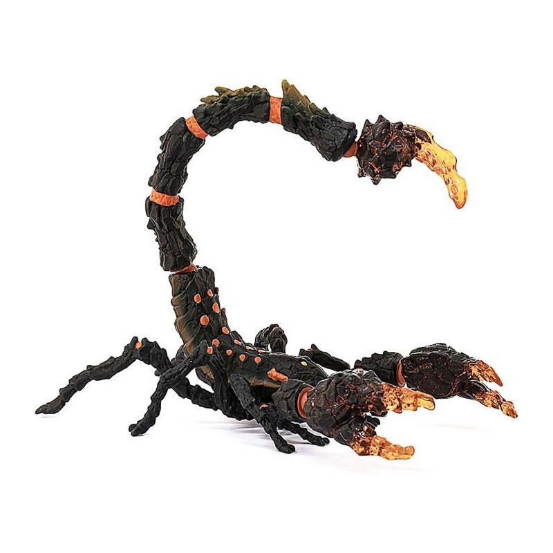 Scorpion de lave, figurine fantastique avec pièces mobiles et rotativ