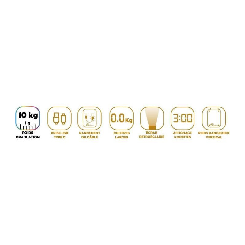 Balance culinaire - Happy Genius 10 Inox -USB - Réparable