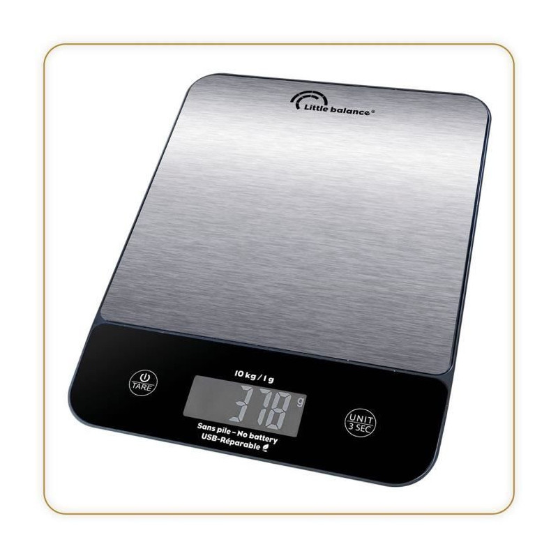 Balance culinaire - Happy Genius 10 Inox -USB - Réparable