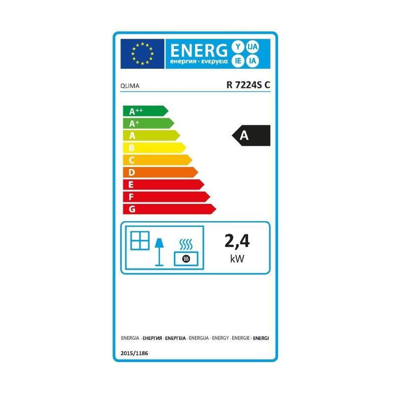 Poele a pétrole QLIMA R7224-SC - 2400 W - jusqu'a 85 m³ - Détecteur