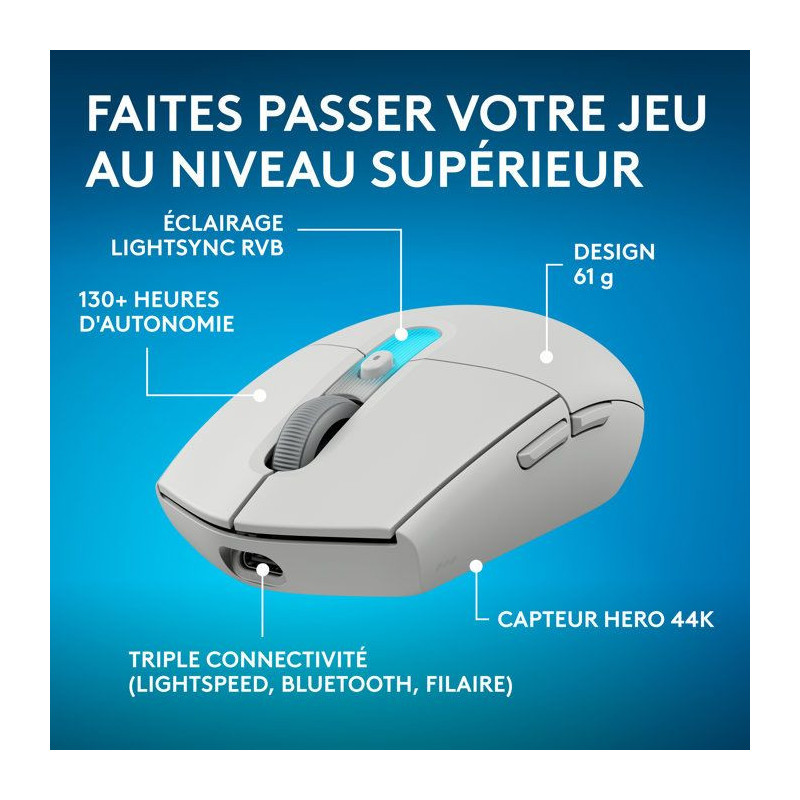 Souris gamer - Sans fil - Logitech G - G305 X Superlight - Lightspeed