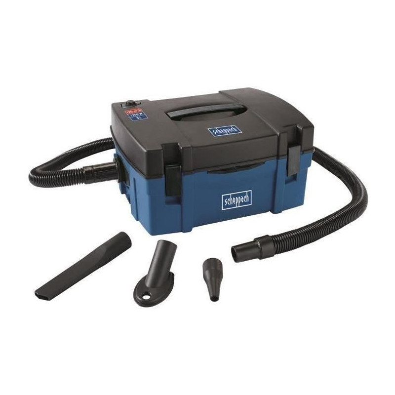 Aspirateur compact de chantier Scheppach - HD2P - Cuve polypropylène