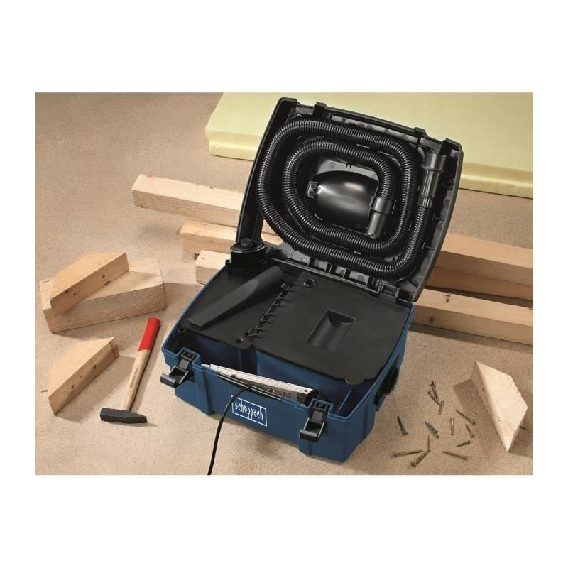 Aspirateur compact de chantier Scheppach - HD2P - Cuve polypropylène