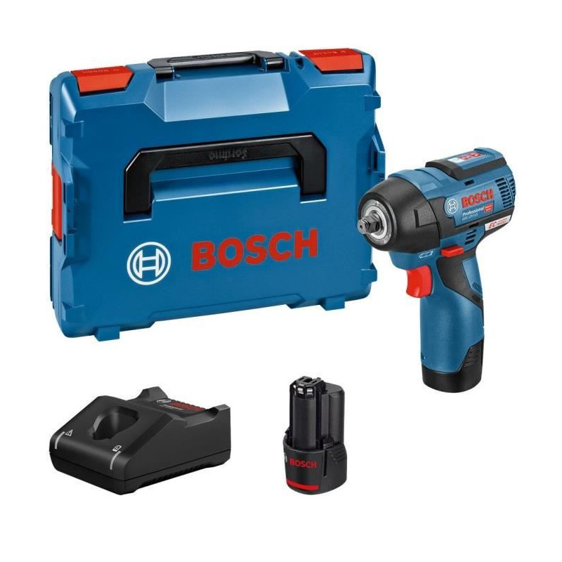 Bosch Professional GDS 12V-115 wrench + 2 3.0Ah batteries + L-BOXX - 0