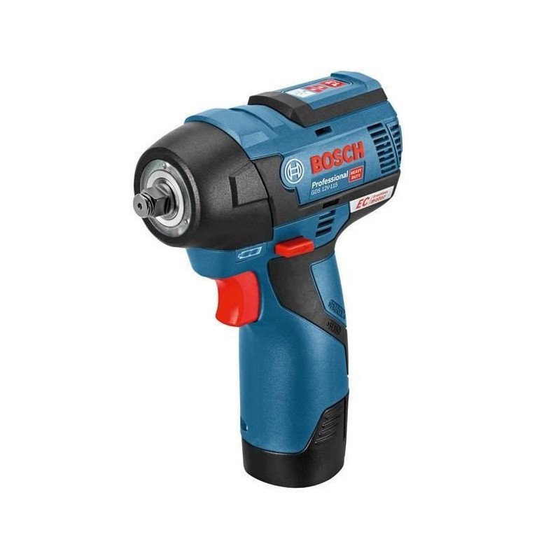 Bosch Professional GDS 12V-115 wrench + 2 3.0Ah batteries + L-BOXX - 0