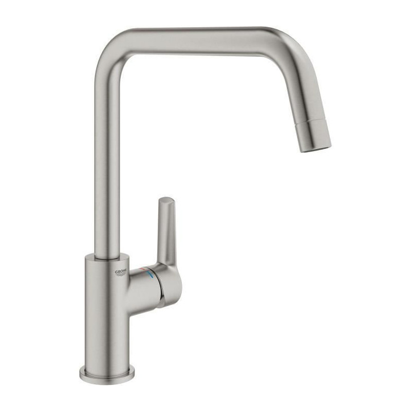 Mitigeur monocommande Evier - GROHE - Supersteel - Pivotant - Hauteur