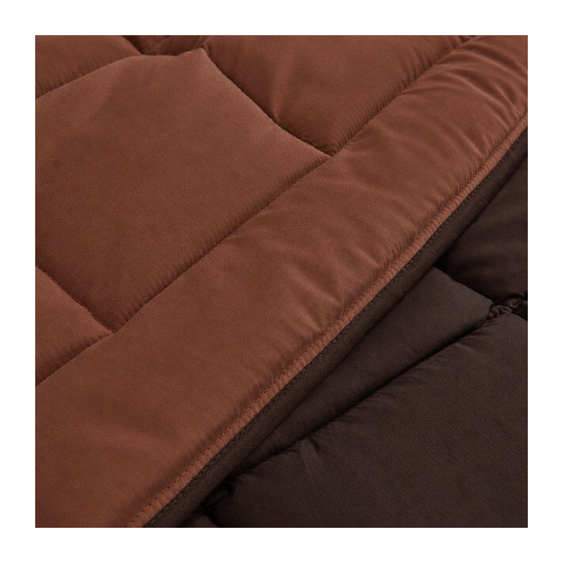 CALGARY - Couette Chaude Microfibre 400gr/m² - Choco & Moka - 200 x 2