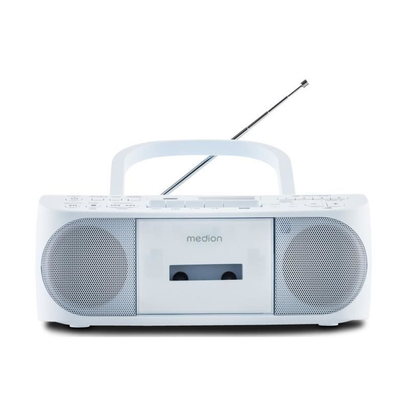 Radio CD K7 - MEDION - FM - 2x3W RMS - Bleu