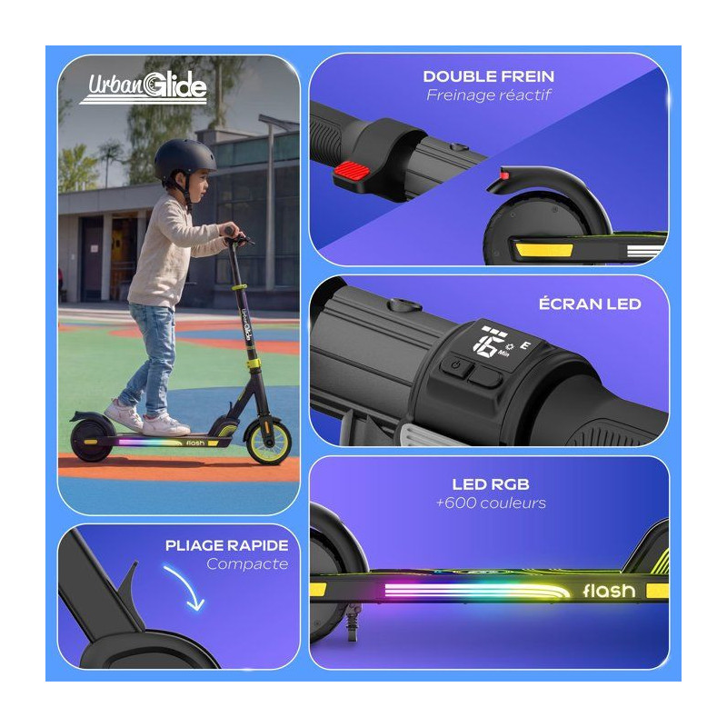 Trottinette électrique - URBANGLIDE - RIDE FLASH - batterie 21,8V - p