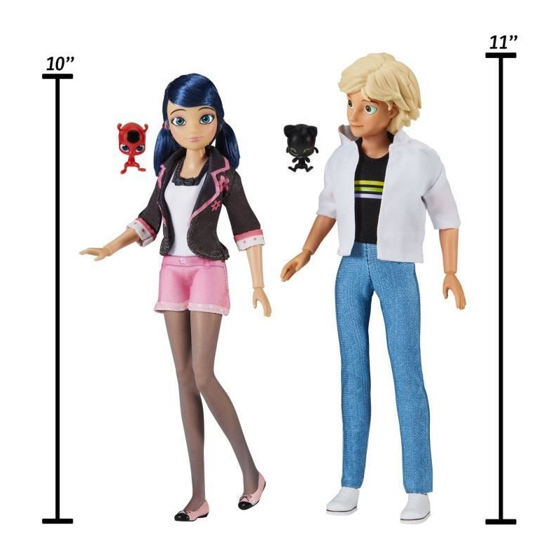 Pack de 2 Poupées - BANDAI - Miraculous - P50377 - Marinette & Adrien