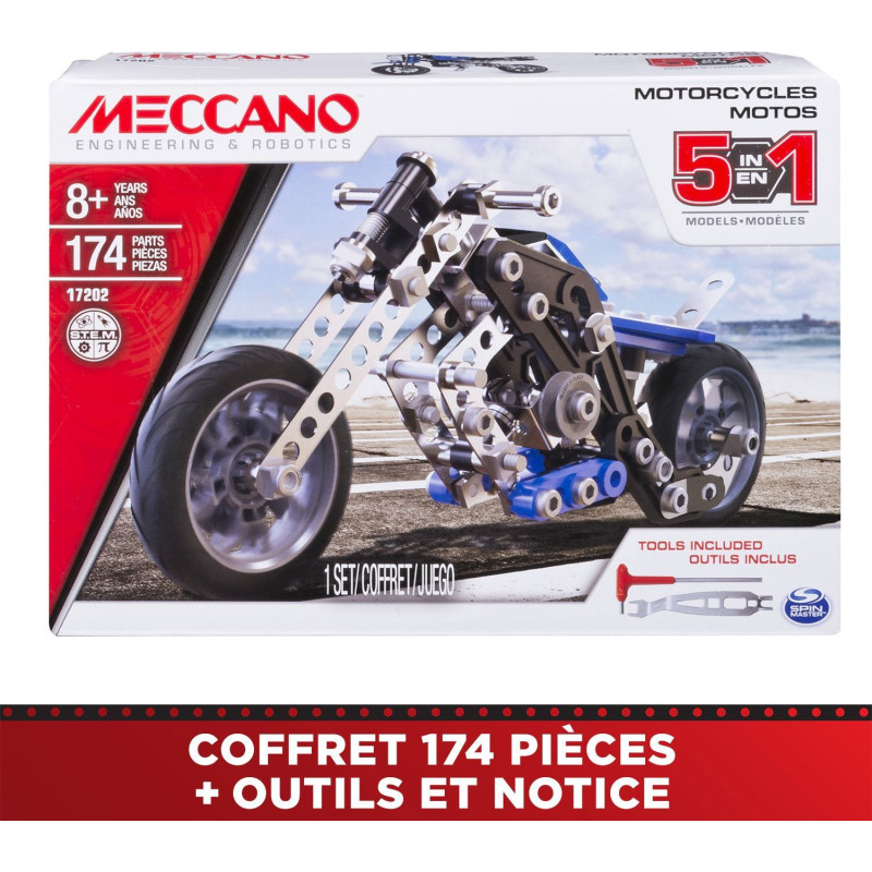 Moto - BANDAI - Meccano - APM20103 - 5 Modèles