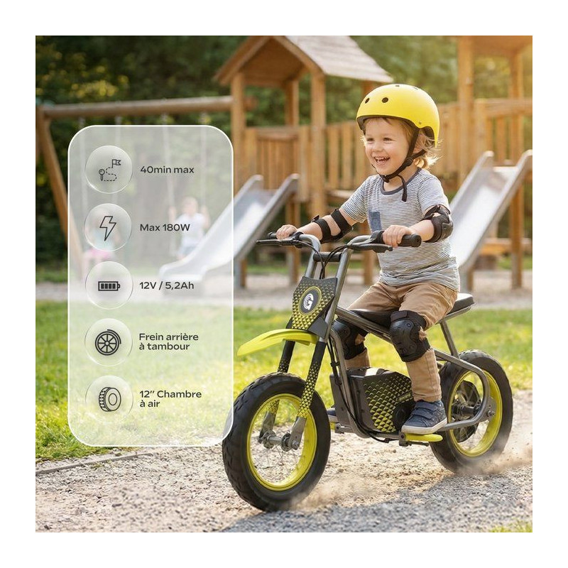 Trottinette électrique - URBANGLIDE - BIKIDS 120 - 180W - pneus 12 -