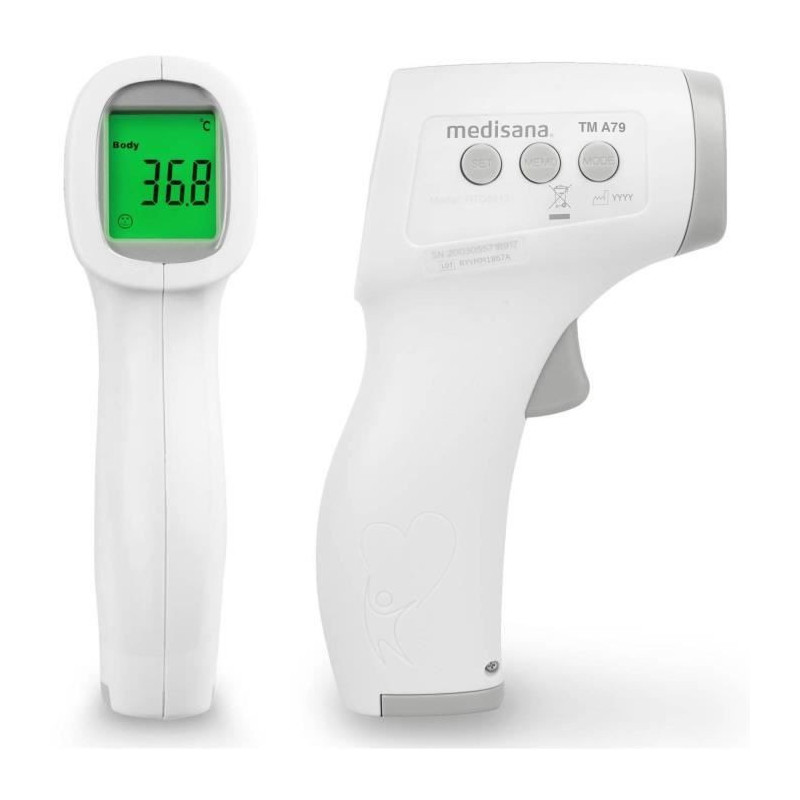 Thermemètre sans contact TM A79 medisana. Alarmes visuelle (3 couleur