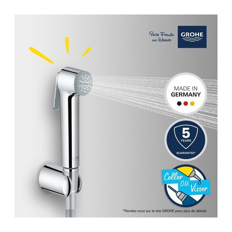 Ensemble de douche 1 jet avec support mural GROHE Vitalio Trigger Spra