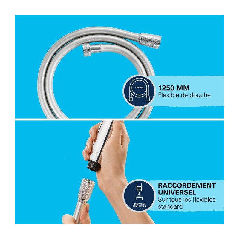 Ensemble de douche 1 jet avec support mural GROHE Vitalio Trigger Spra