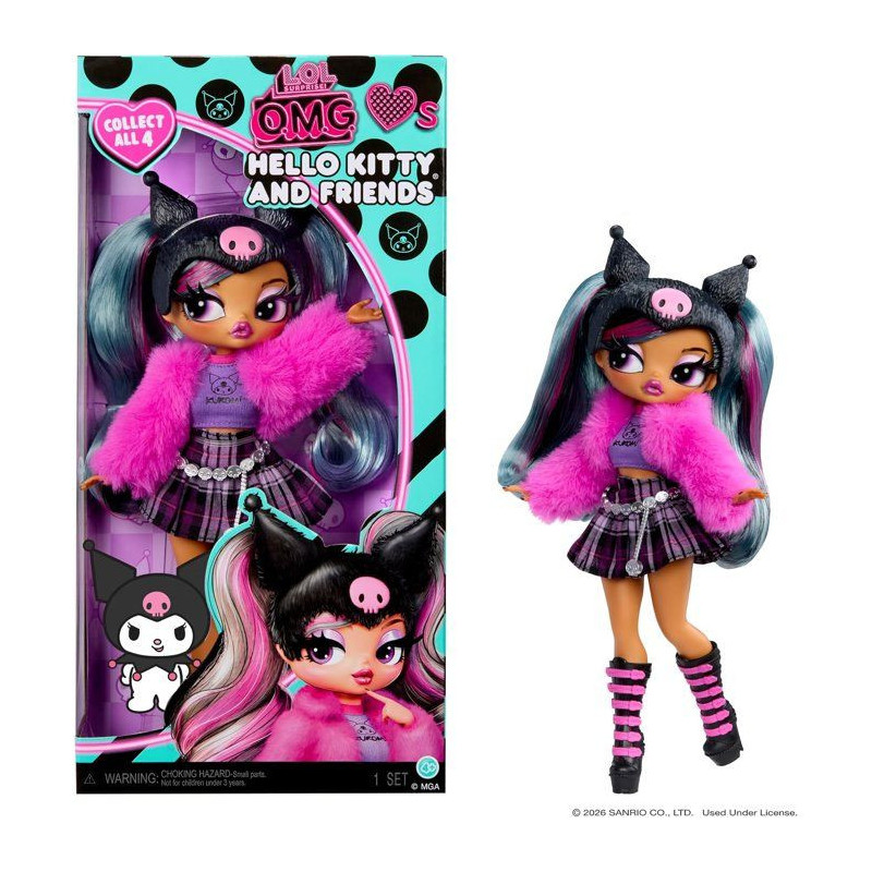 L.O.L. Surprise! O.M.G. Hello Kitty and Friends - Kuromi, poupée arti