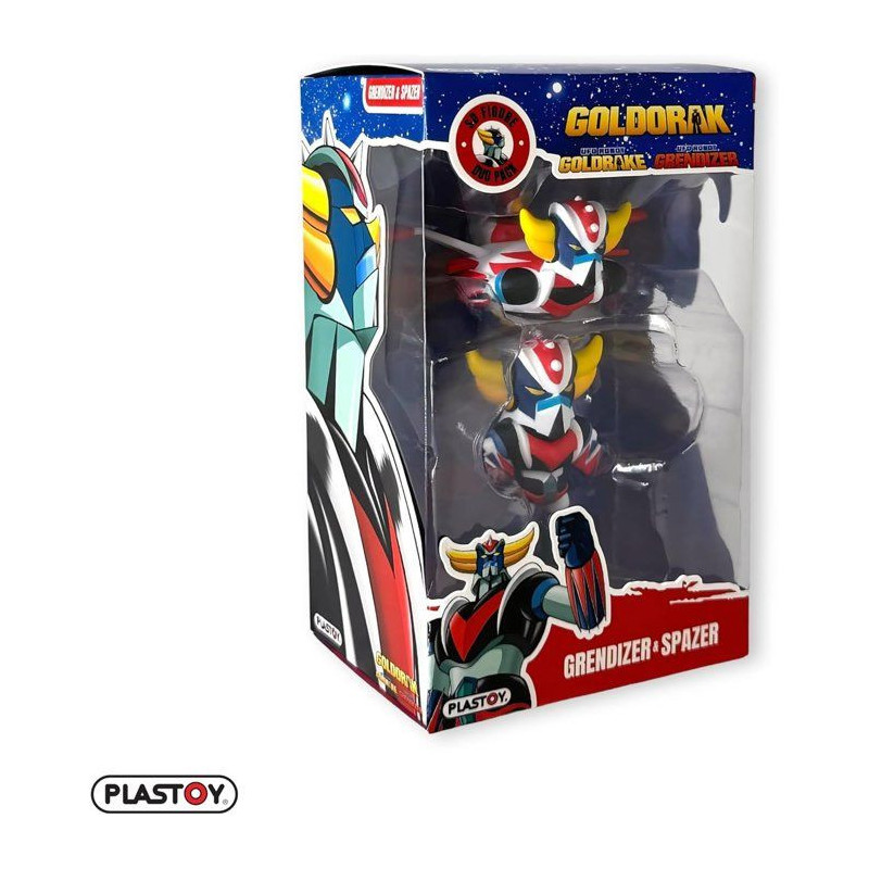 Duo figurines - PLASTOY - Goldorak Spacer et Goldorak - PVC - 7 cm