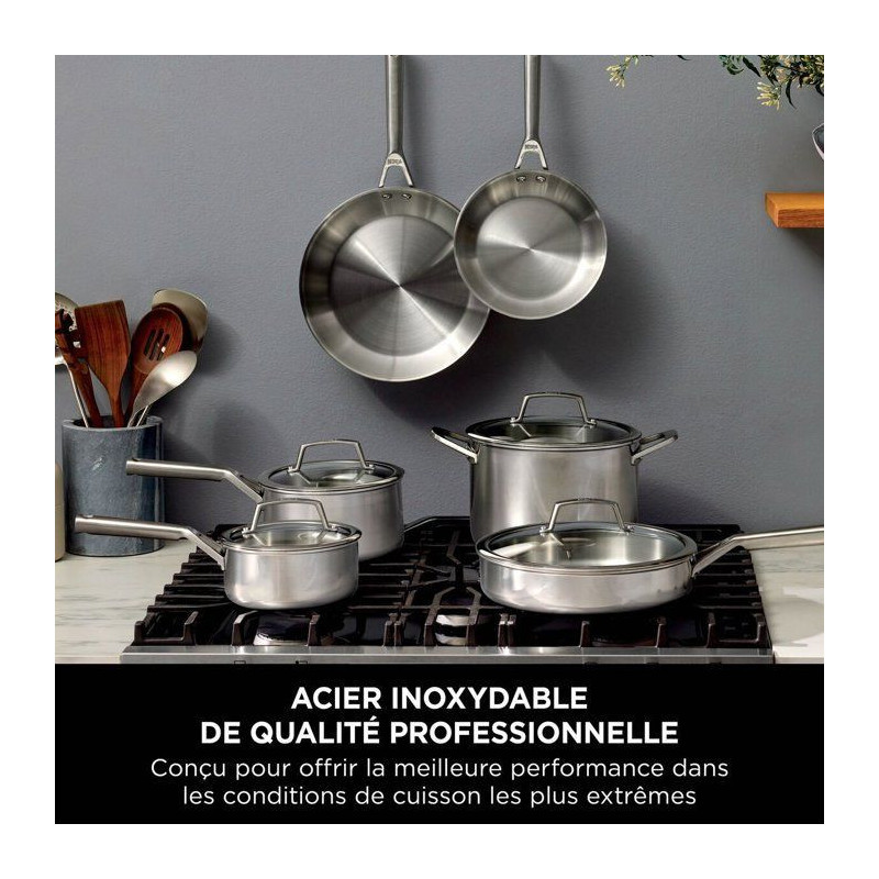 Marmite en inox - Ninja - EverClad C90422EUI - 22 cm avec couvercle -