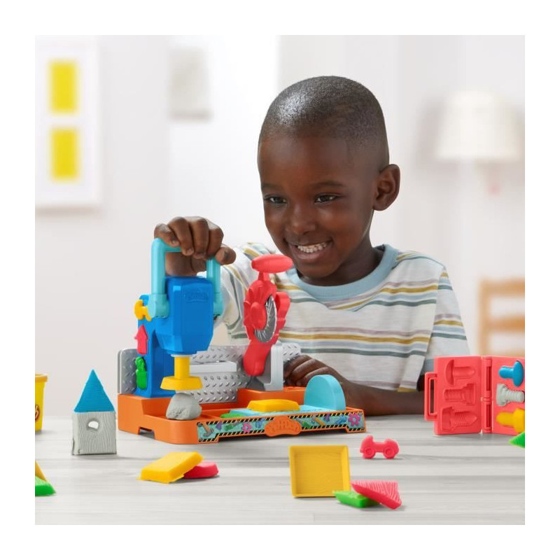 Play-Doh Mon petit bricoleur, coffret avec pâte à modeler, loisirs c