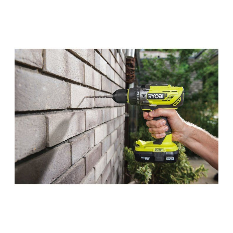 RYOBI Pack 4 outils ONE+ 18V perceuse à percussion + meuleuse + scie