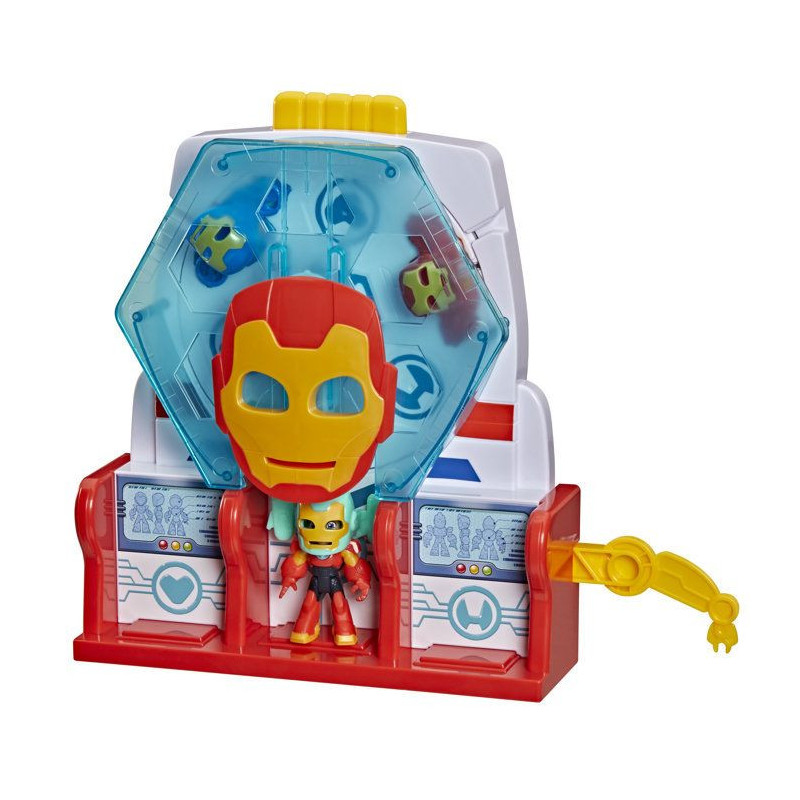 Salle des armures d'Iron Man, figurine de 7,5 cm et accessoires, joue