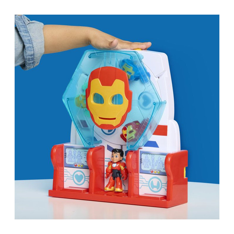 Salle des armures d'Iron Man, figurine de 7,5 cm et accessoires, joue