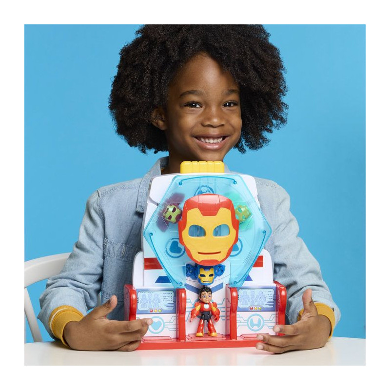 Salle des armures d'Iron Man, figurine de 7,5 cm et accessoires, joue