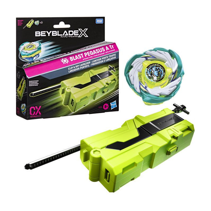 Beyblade X, Lanceur porte-toupie avec toupie Takara Tomy a rotation dr