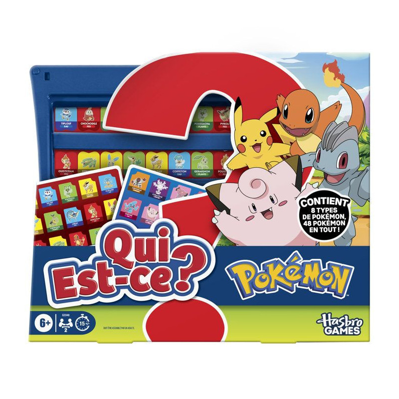 Qui est-ce ? édition Pokémon, 48 Pokémon, jeu de plateau familial
