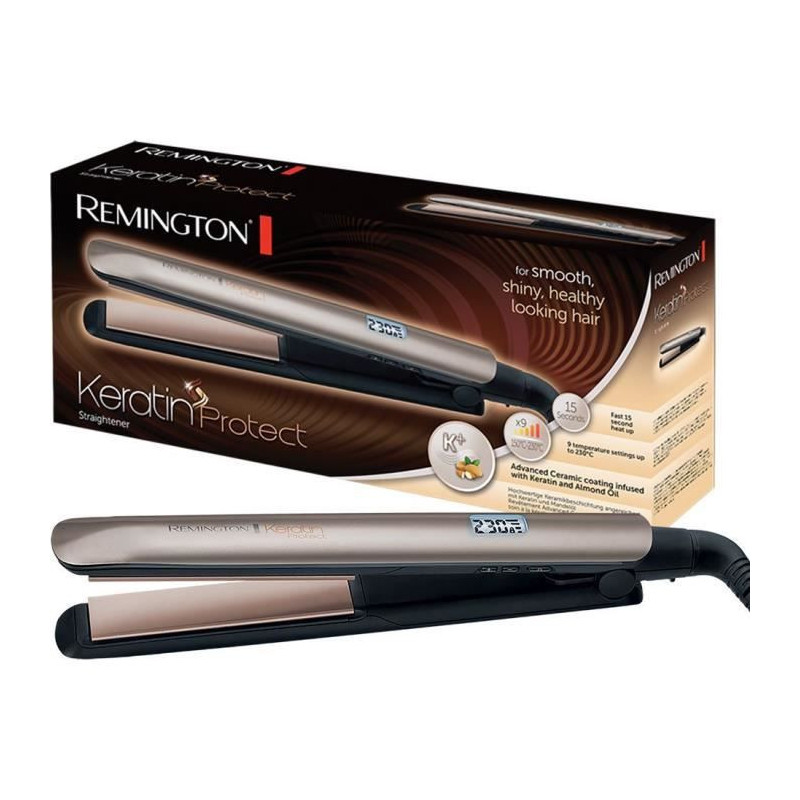 Remington S8540 Fer a lisser, Lisseur Keratin Protect, Plaques Flottan