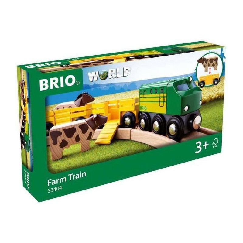 Train des Animaux de la Ferme - BRIO - Circuit en bois - Ravensburger